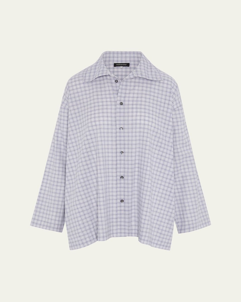 Slim A-Line Scrunch Neck Shirt With Stepped Insert (Long Length)